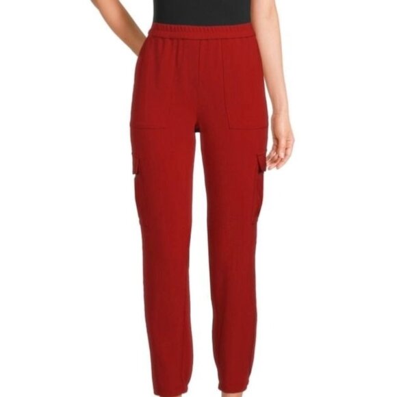 NWOT THEORY Northsound Admiral Pants in Rustic Red Size 6 - Picture 12 of 13